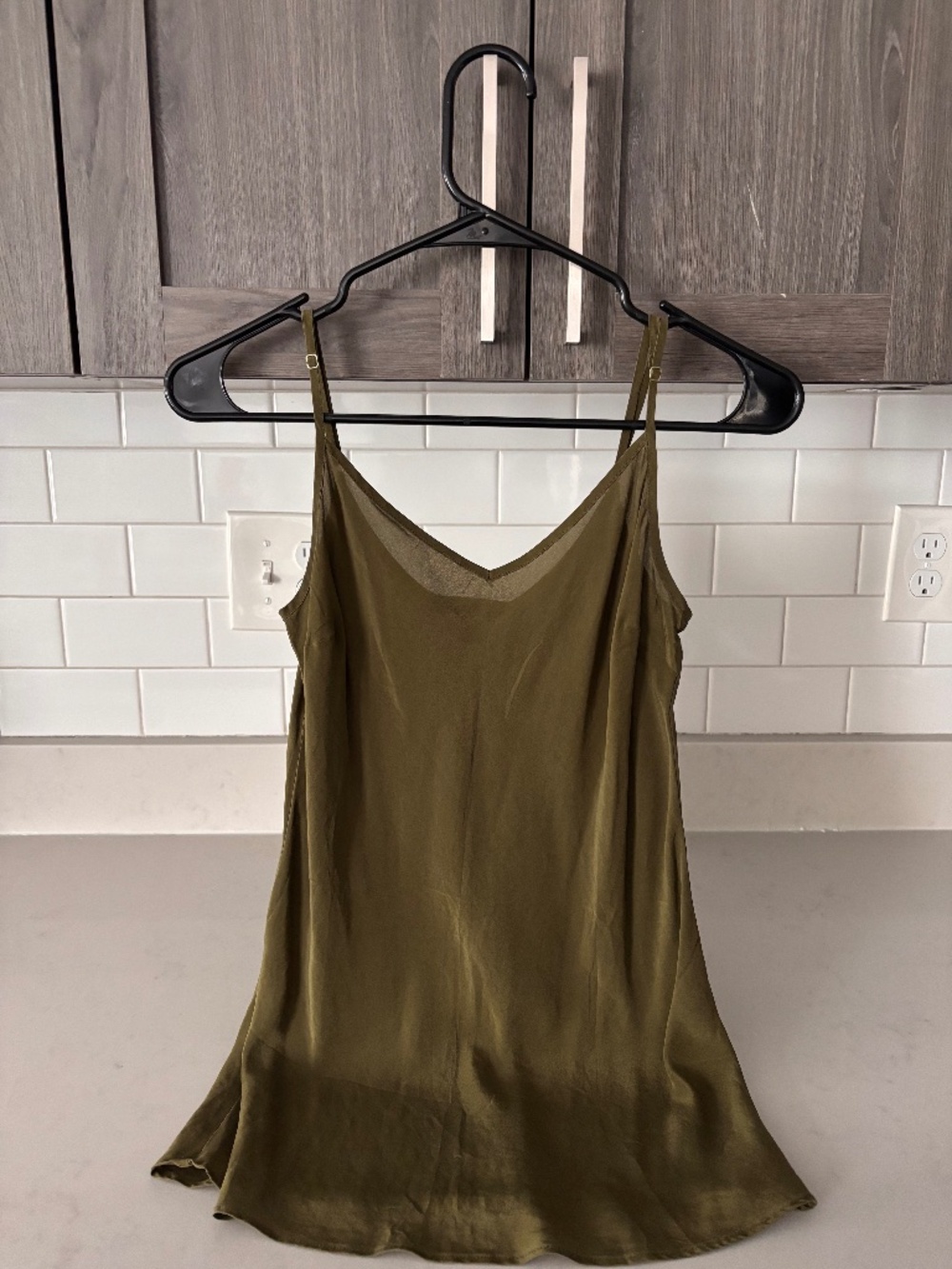 Green Silk Top